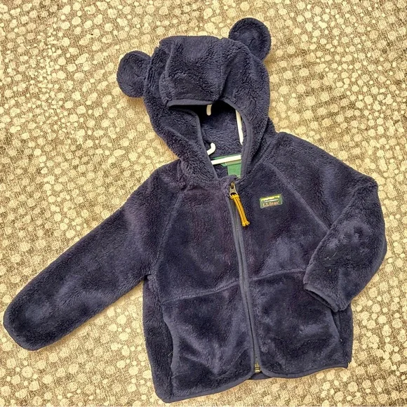 Toddlers' L.L.Bean Hi-Pile Fleece Jacket in Navy 2T
